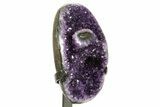 Sparkling Amethyst Geode with Metal Stand - Uruguay #372983-2